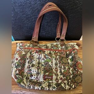 Sakroots Women's Dessert Owl Sunflower Shoulder Bag